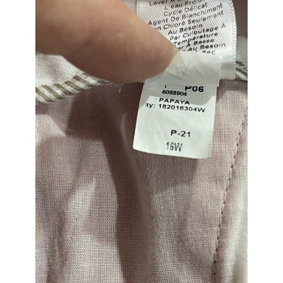 Talbots 16w Slim Crop Papaya Colored Pants - Picture 7 of 7